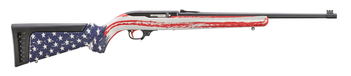 RUGER COLLECTOR'S SERIES 10/22 18.5IN BARREL 10RD AMERICAN FLAG CAMO 31207 - 556 Black Friday Promotion